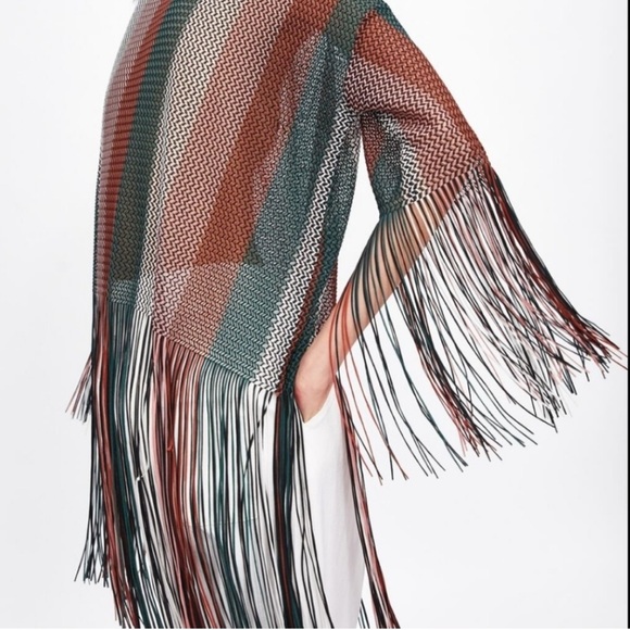 Zara Multicolor Knit Fringe Garment - Picture 4 of 11